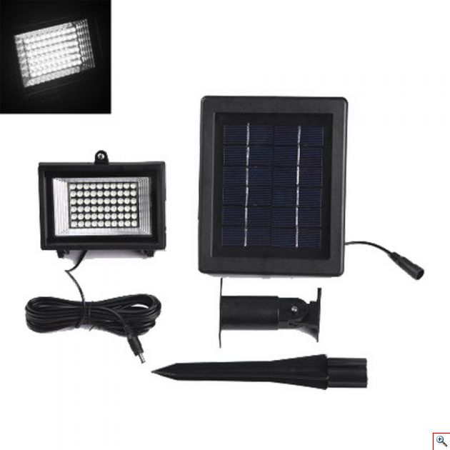 Ηλιακός Προβολέας με 54 LED & Αισθητήρα Φωτός για Αυτόματη Λειτουργία 