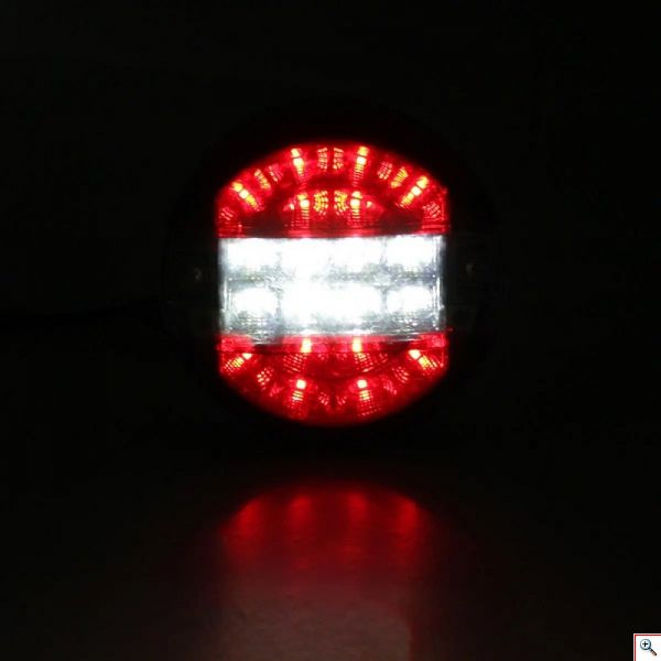 Στρογγυλό Πίσω Φανάρι με 20Led για Φορτηγά και Τρέιλερ 12/24v Ψυχρό Χρώμα Unistar II