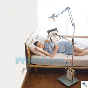 Επιδαπέδιο Φωτιστικό με Σπαστό Βραχίονα και Αναλόγιο για Βιβλίο