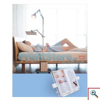 Επιδαπέδιο Φωτιστικό με Σπαστό Βραχίονα και Αναλόγιο για Βιβλίο