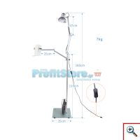 Επιδαπέδιο Φωτιστικό με Σπαστό Βραχίονα και Αναλόγιο για Βιβλίο