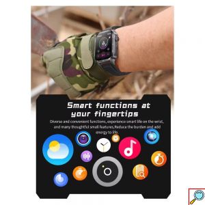 Έξυπνο Ρολόι - Bluetooth Smartwatch με Βηματομετρητή, και Καταγραφή Παλμών Καρδιάς σε Μαύρο Χρώμα