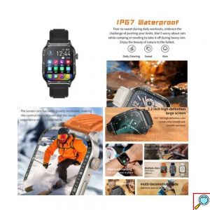 Έξυπνο Ρολόι - Bluetooth Smartwatch με Βηματομετρητή, και Καταγραφή Παλμών Καρδιάς σε Μαύρο Χρώμα