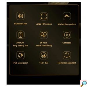 Χρυσό Μεταλλικό Smartwatch με Πολλαπλές Λειτουργίες - Συμβατό με Android & iOS