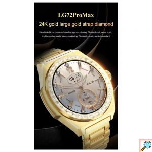 Χρυσό Μεταλλικό Smartwatch με Πολλαπλές Λειτουργίες - Συμβατό με Android & iOS