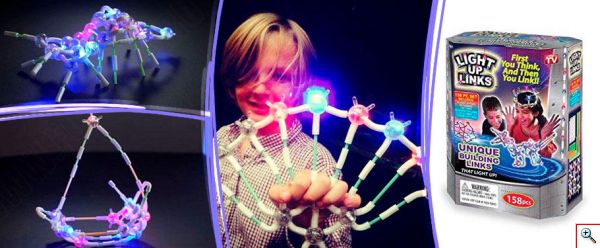 Παιχνίδι Φωτιζόμενο Σετ Κατασκευής - Light up Links 128 Pieces