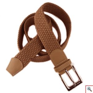  Καφέ Ανοιχτό Πλεκτή Ελαστική Ανδρική Ζώνη