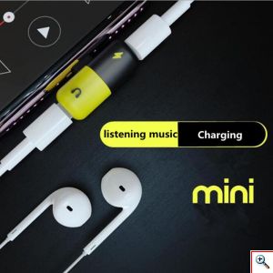 Αντάπτορας Splitter Apple Lightning Male to Dual Lightning για Φόρτιση & Handsfree Female