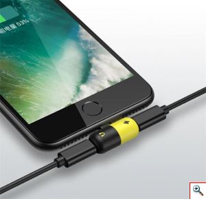 Αντάπτορας Splitter Apple Lightning Male to Dual Lightning για Φόρτιση & Handsfree Female