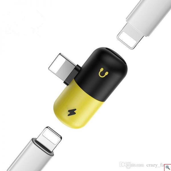 Αντάπτορας Splitter Apple Lightning Male to Dual Lightning για Φόρτιση & Handsfree Female