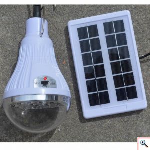 Ηλιακός Επαναφορτιζόμενος LED Λαμπτήρας - Power Bank με Ηλιακό Πάνελ - Μπαταρία 800mAh & Καλώδιο 3 σε 1 USB σε MicroUSB - USBMini - DC Power Cable