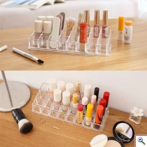 Ακρυλική Διάφανη Θήκη για Κραγιόν - Lipstick Shelf