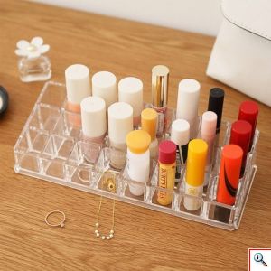 Ακρυλική Διάφανη Θήκη για Κραγιόν - Lipstick Shelf