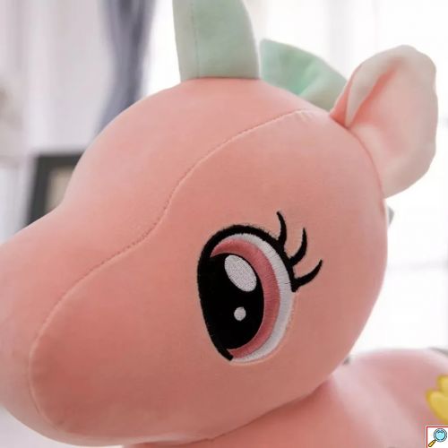 Λούτρινος Μαλακός Ροζ Μονόκερος 36cm - Cute Pink Unicorn