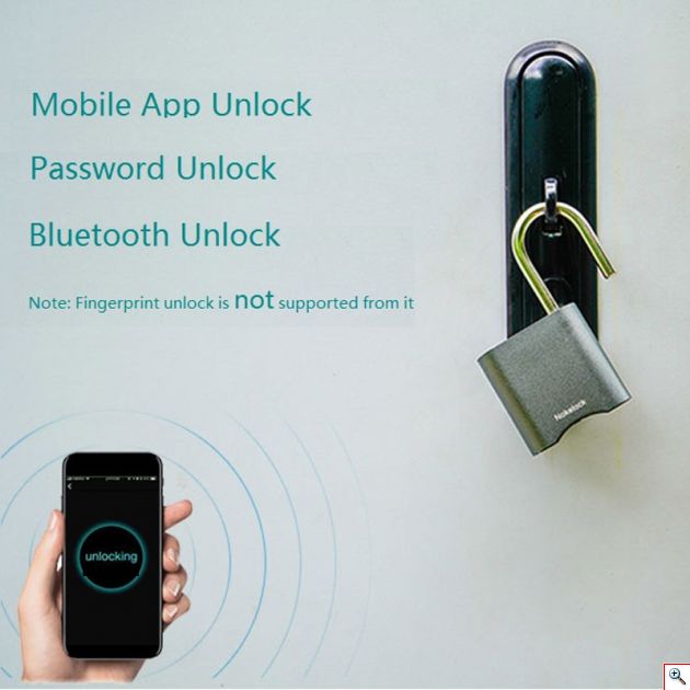 Αδιάβροχο Bluetooth Λουκέτο που Ξεκλειδώνει από το Κινητό (App) ή με Κωδικό - Keyless USB Touch Padlock Unlock