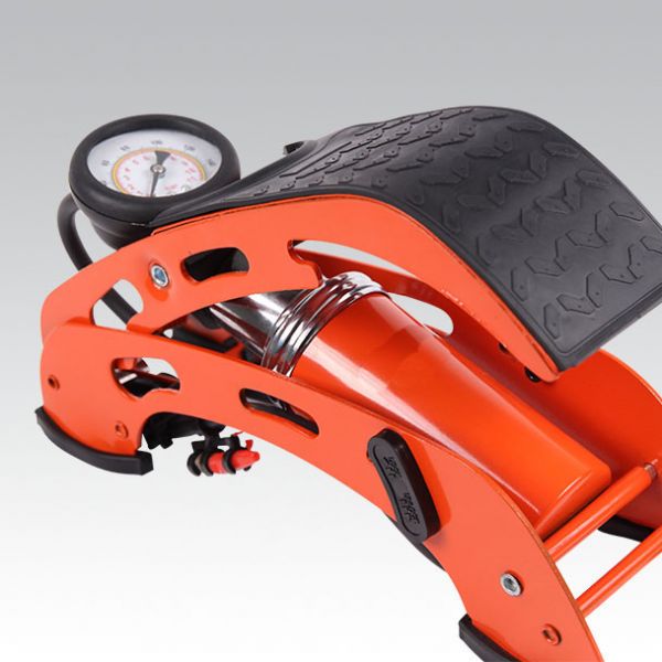 Ισχυρή Τρόμπα Αέρος Ποδιού με 1 Κύλίνδρο με Μανόμετρο 100 psi 