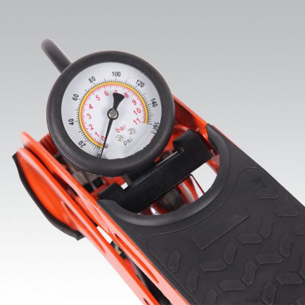 Ισχυρή Τρόμπα Αέρος Ποδιού με 1 Κύλίνδρο με Μανόμετρο 100 psi 