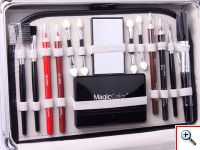 Βαλιτσάκι Μακιγιάζ Magic Color με Καλλυντικά, Πινέλα, Μανό & Καθρεφτάκι