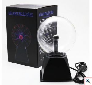 Magic Plasma Light Ball Touch Μαγική Σφαίρα Πλάσματος με Αισθητήρα Αφής & Αναπαραγωγή Μουσικής 10cm