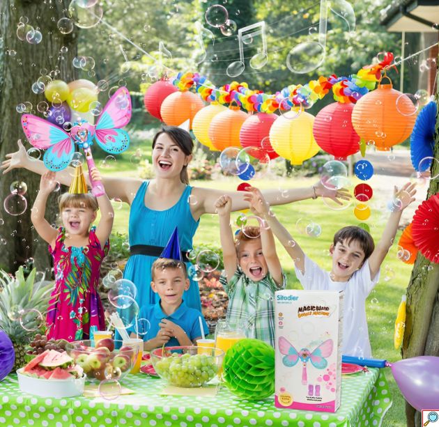 Μαγικό Ραβδί Πεταλούδα για Σαπουνόφουσκες με Μουσική & Φωτισμό LED