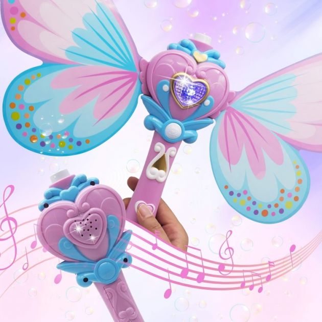 Μαγικό Ραβδί Πεταλούδα για Σαπουνόφουσκες με Μουσική & Φωτισμό LED