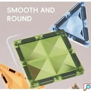Μαγνητικά Διαφανή Τουβλάκια 57τμχ Light Magnetic Blocks με LED Φωτισμό