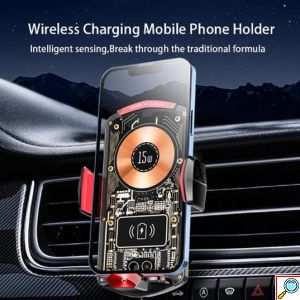 Μαγνητική Βάση Κινητού Αυτοκινήτου Αεραγωγού με Ασύρματη Φόρτιση