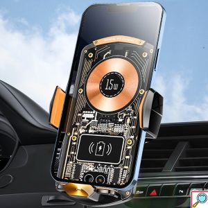 Μαγνητική Βάση Κινητού Αυτοκινήτου Αεραγωγού με Ασύρματη Φόρτιση