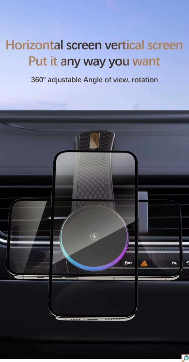 Μαγνητική Βάση Κινητού με Ασύρματη Φόρτιση για Αυτοκίνητο 15W - Remax