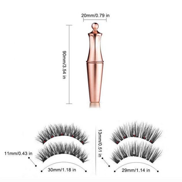 Σετ Μαγνητικό Eyeliner - Μαγνητικές Βλεφαρίδες & Τσιμπιδάκι - Glamza Magnetic Eyeliner & Eyelashes