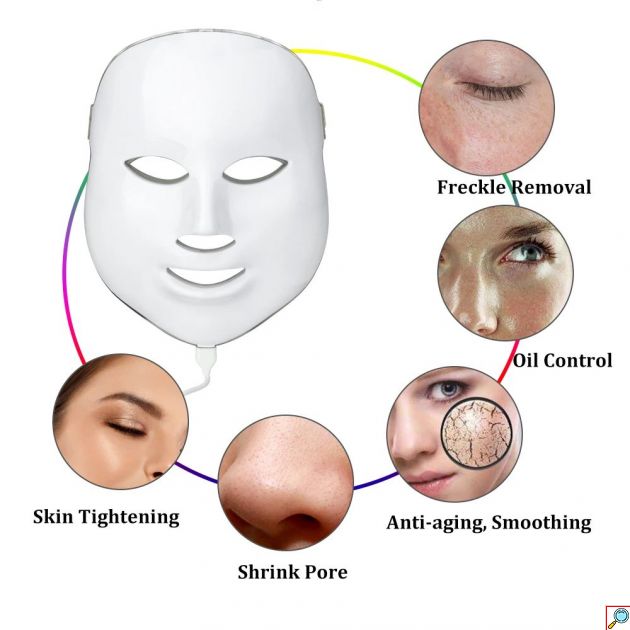 Μάσκα Φωτοθεραπείας Αναζωογόνησης Προσώπου - Λαιμού Αντιγήρανσης και Κατά των Ρυτίδων - LED