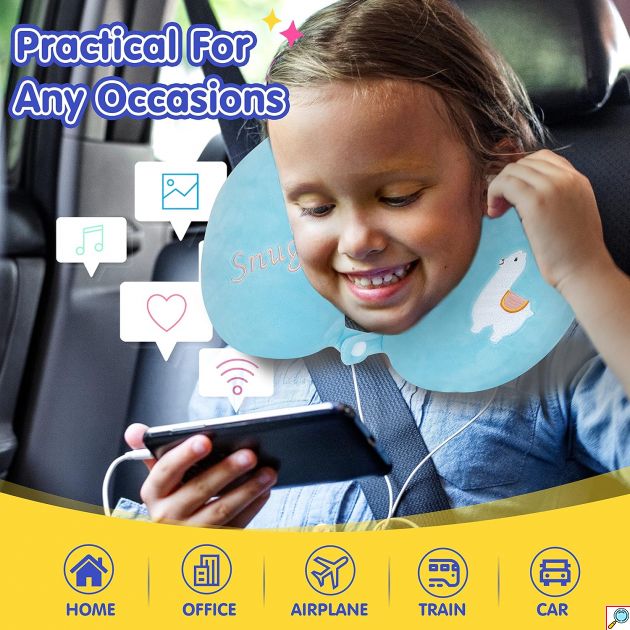 Μαξιλάρι Αυχένα Ταξιδιού 30 x 30cm με Σχέδιο