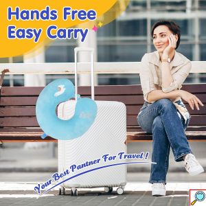 Μαξιλάρι Αυχένα Ταξιδιού 30 x 30cm με Σχέδιο