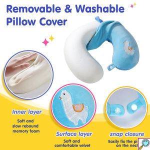 Μαξιλάρι Αυχένα Ταξιδιού 30 x 30cm με Σχέδιο