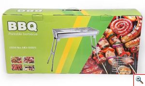 Ψησταριά INOX Αναδιπλούμενη 73x33cm για BBQ MD-009