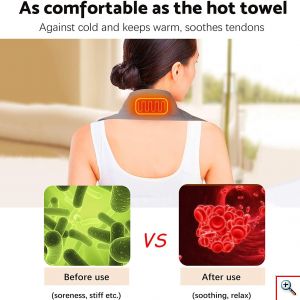 MDHL® Ηλεκτρικό Θερμαινόμενο Κασκόλ Βελούδινο με Δώρο Powerbank - 3 Ρυθμίσεις Θερμοκρασίας