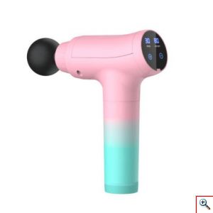 MDHL Επαναφορτιζόμενη Συσκευή Μασάζ με 6 Κεφαλές & 30 Ταχύτητες & Οθόνη LCD - Fascial Massage Gun 7016 - Ροζ