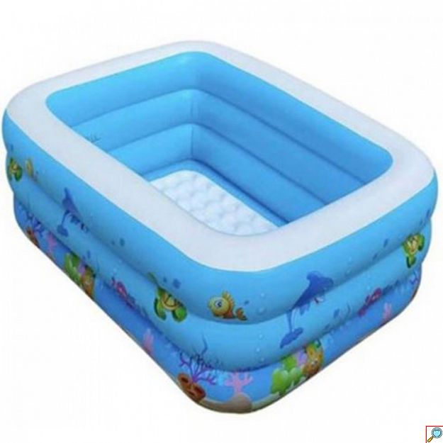 Μεγάλη Παιδική Πισίνα Φουσκωτή 210x150x60cm Μπλε - Swimming Pool