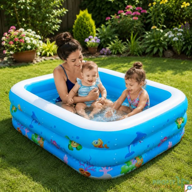 Μεγάλη Παιδική Πισίνα Φουσκωτή 150cm Μπλε-Swimming Pool
