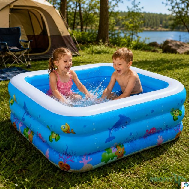 Μεγάλη Παιδική Πισίνα Φουσκωτή 150cm Μπλε-Swimming Pool