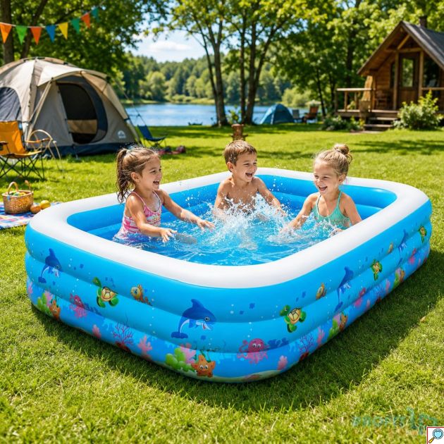 Μεγάλη Παιδική Πισίνα Φουσκωτή 305cm Μπλε - Swimming Pool