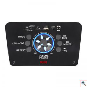 Μεγάλο Φορητό Ηχείο με Μικρόφωνο Καραόκε 30 W με Τιράντες Πλάτης, RGB Εφέ Equalizer, Bluetooth, FM Radio, USB, Κάρτα Μνήμης, Τηλεχειριστήριο, NDR-Q69