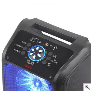 Μεγάλο Φορητό Ηχείο με Μικρόφωνο Καραόκε 30 W με Τιράντες Πλάτης, RGB Εφέ Equalizer, Bluetooth, FM Radio, USB, Κάρτα Μνήμης, Τηλεχειριστήριο, NDR-Q69