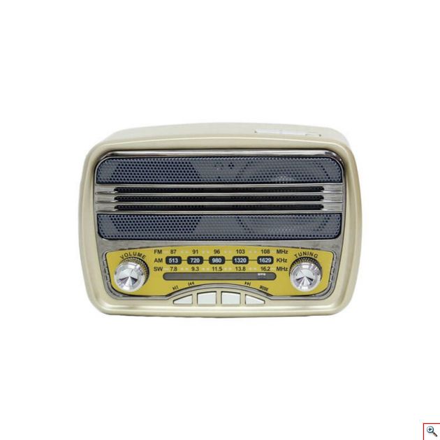 Φορητό Επαναφορτιζόμενο Ρετρό Ραδιόφωνο /Ασύρματο Ηχείο Bluetooth M-166BT