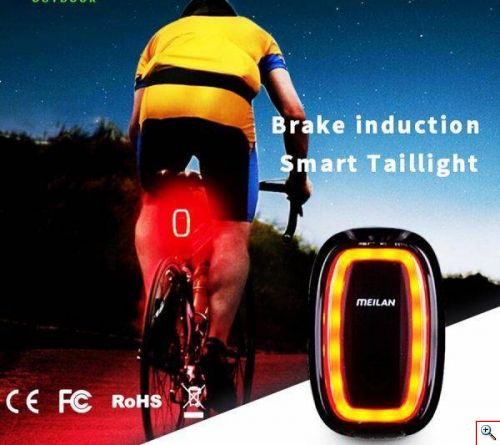 Επαναφορτιζόμενο Αδιάβροχο Οπίσθιο Led Φως Ποδηλάτου Meilan X6