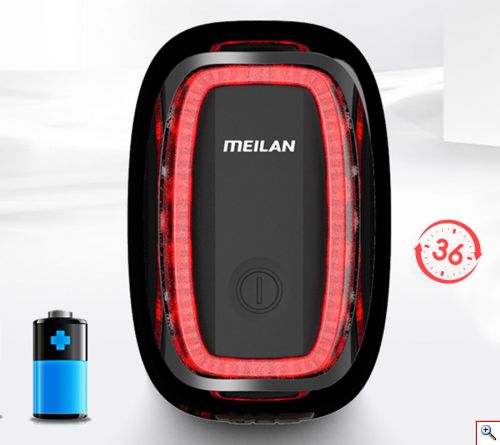 Επαναφορτιζόμενο Αδιάβροχο Οπίσθιο Led Φως Ποδηλάτου Meilan X6