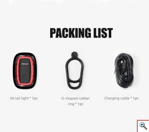 Επαναφορτιζόμενο Αδιάβροχο Οπίσθιο Led Φως Ποδηλάτου Meilan X6