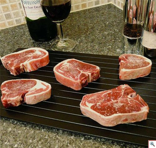 Μεταλλική Πλάκα Ταχείας & Ασφαλούς Απόψυξης Τροφίμων - Ξεπαγώστε Κρέατα σε 30 Λεπτά