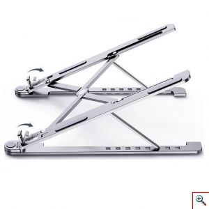 Μεταλλική Πτυσσόμενη Βάση Tablet - Λάπτοπ Ρυθμιζόμενου Ύψους 4-14cm & Ρυθμιζόμενου Μήκους έως 16.5cm