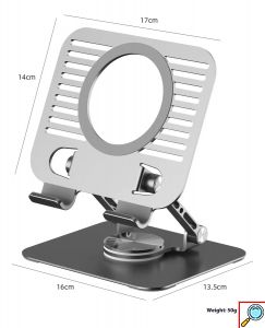 Μεταλλική Βάση Στήριξης Tablet 5–13” Ezra για 3 Συσκευές Ασημί